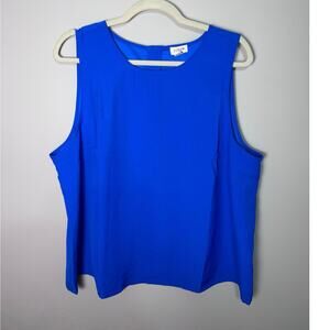 NWT J.CREW Women's Blue XL Dress Shirt/Sleeveless Blouse Retail $69.50